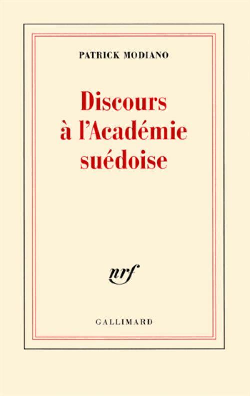 Livrenpoche : Discours à l'Academie suédoise - Patrick Modiano - Livre