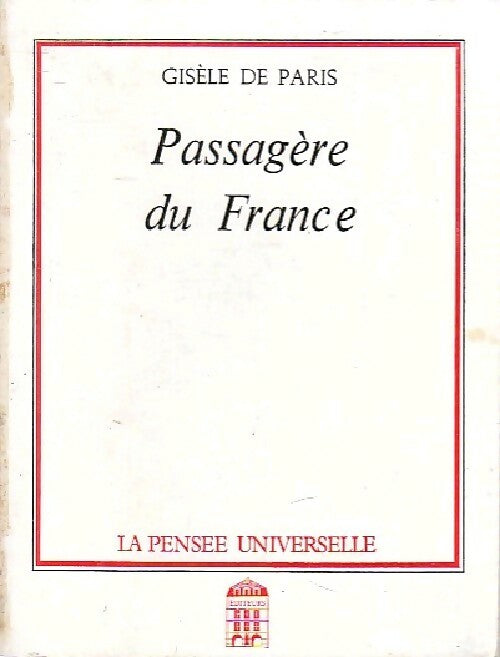 Livrenpoche : Passagère du France - Gisèle De Paris - Livre