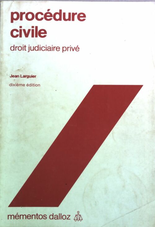 Livrenpoche : Procédure civile (droit judiciaire privé) - Jean Larguier - Livre