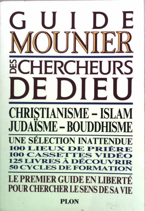 Livrenpoche : Guide Mounier des chercheurs de Dieu - Frédéric Mounier - Livre