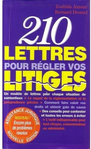 Livrenpoche : 210 lettres pour régler vos litiges - Zoubida Azzouz - Livre