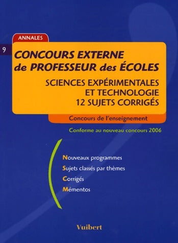 Livrenpoche : Concours externe de professeur des écoles. Sciences expérimentales et technologie : 12 sujets corrigés - Manuelle Duszynski - Livre