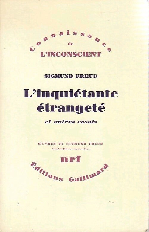 Livrenpoche : L'inquiétante étrangeté et autres essais - Sigmund Freud - Livre