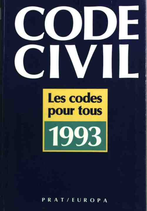 Code civil 1993 - Inconnu -  Prat GF - Livre