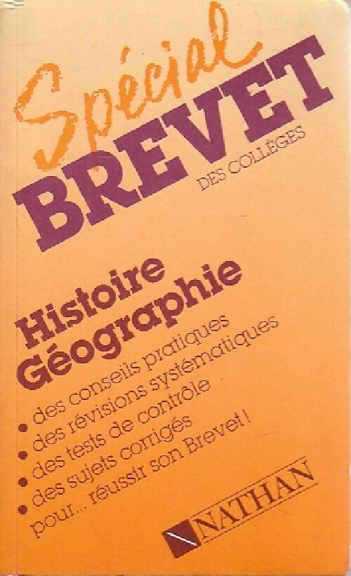 Livrenpoche : Histoire géographie Brevet 1989 - Jacques Wagner - Livre