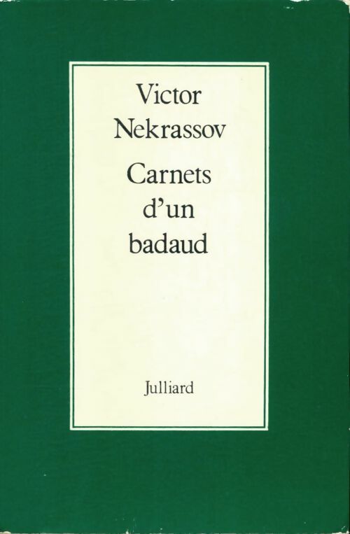 Livrenpoche : Carnets d'un badaud - Victor Nékrassov - Livre