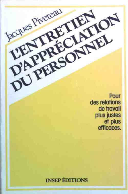 Livrenpoche : L'entretien d'appréciation du personnel - Jean Piveteau - Livre