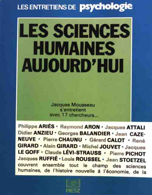 Livrenpoche : Les sciences humaines aujourd'hui - Jacques Mousseau - Livre