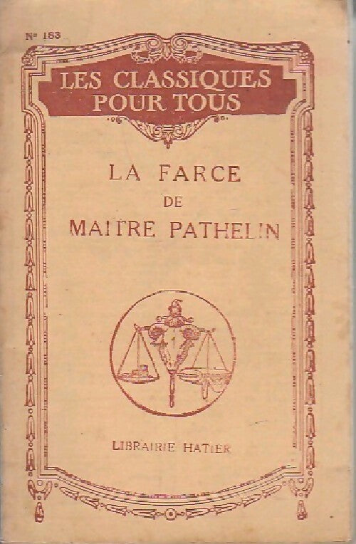 Livrenpoche : La farce de Maistre Pathelin - Inconnu - Livre