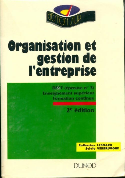 Livrenpoche : Organisation et gestion de l'entreprise. Epreuve n°3 DECF - Catherine Lesnard - Livre