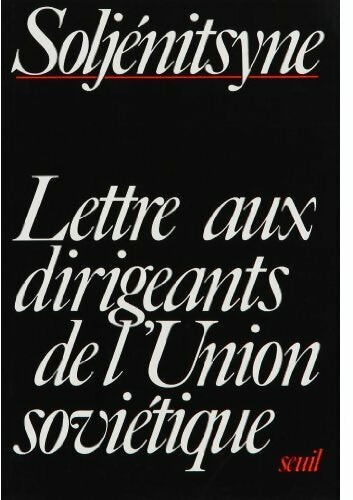 Livrenpoche : Lettre aux dirigeants de l'Union soviétique - Alexandre Soljénitsyne - Livre