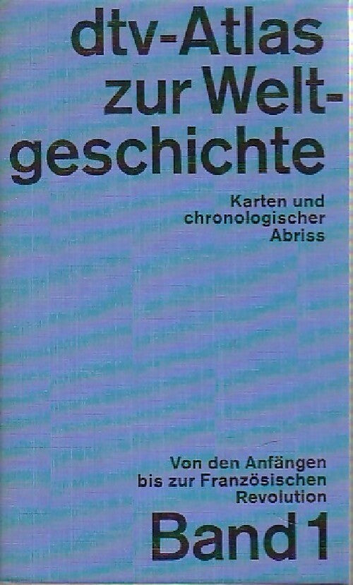 Livrenpoche : DTV Atlas zur weltgeschichte band 1 - Hermann Kinder - Livre