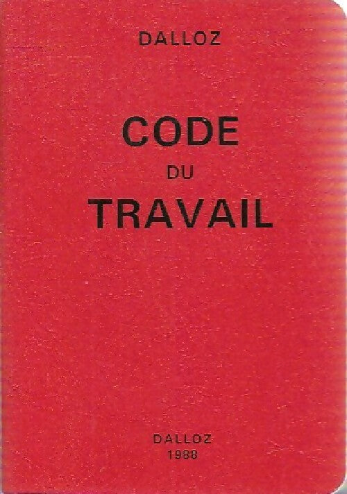 Livrenpoche : Code du travail 1988 - Inconnu - Livre