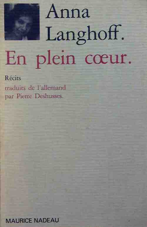Livrenpoche : En plein coeur - Anna Langhoff - Livre