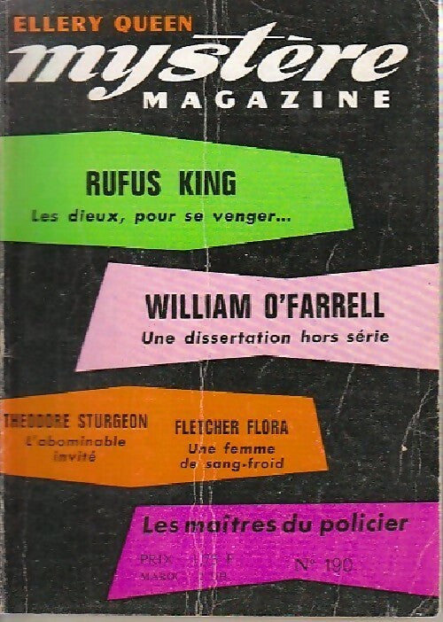 Livrenpoche : Mystère magazine n°190 - Collectif - Livre