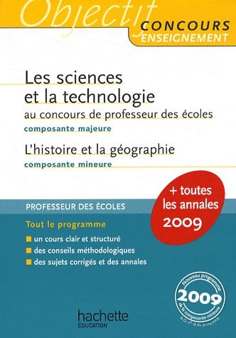 Livrenpoche : Les sciences et la technologie au concours de professeur des écoles / L'histoire et la géographie - Collectif - Livre