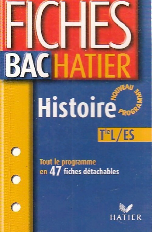 Livrenpoche : Histoire Terminales L, ES - Elisabeth Brisson - Livre