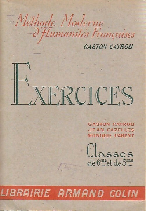 Livrenpoche : Exercices de français, classes de 6e et 5e - Gaston Cayrou - Livre