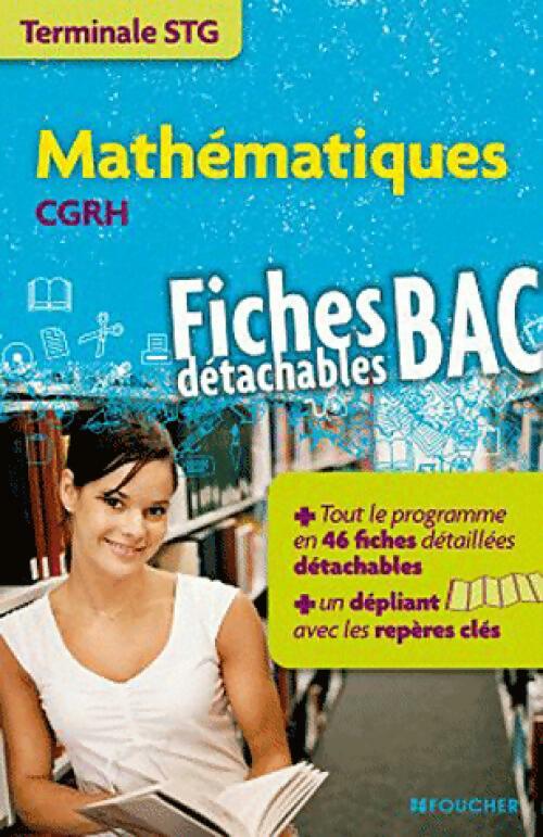 Livrenpoche : Mathématiques Terminales TSG CGRH - Marie-Claude Hugues - Livre