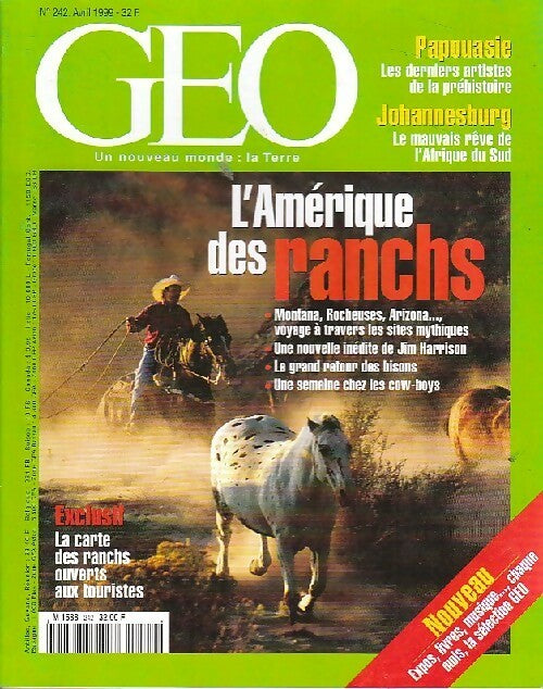 Livrenpoche : Géo n°242 : L'Amérique des ranchs - Collectif - Livre
