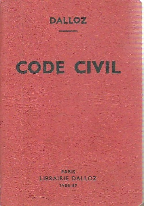 Livrenpoche : Code civil 1966-67 - Inconnu - Livre