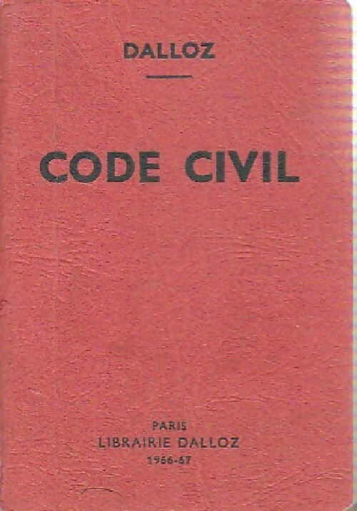 Code civil 1966-67 - Inconnu -  Codes - Livre