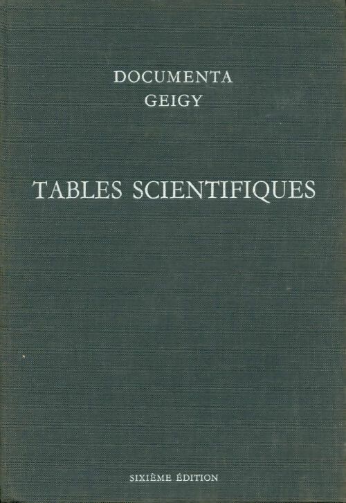 Livrenpoche : Tables scientifiques - Documenta Geigy - Livre
