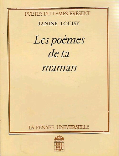 Livrenpoche : Les poèmes de ta maman - Jeanne Louisy - Livre