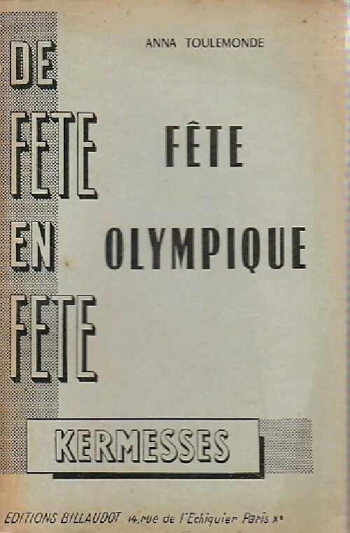 Livrenpoche : Fête olympique - Anna Toulemonde - Livre