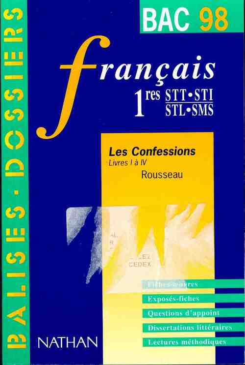 Livrenpoche : Etude sur Les Confessions (livres I à IV) de Jean-Jacques Rousseau - Jeanne Charpentier - Livre