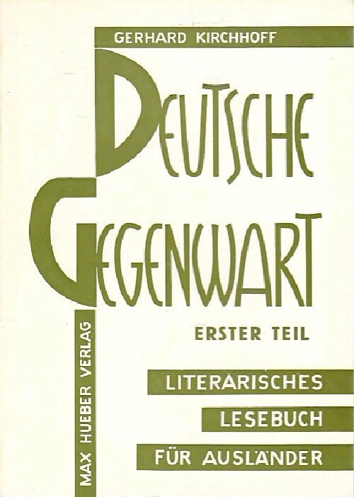 Livrenpoche : Deutsche gegenwart - Gerhard Kirchhoff - Livre