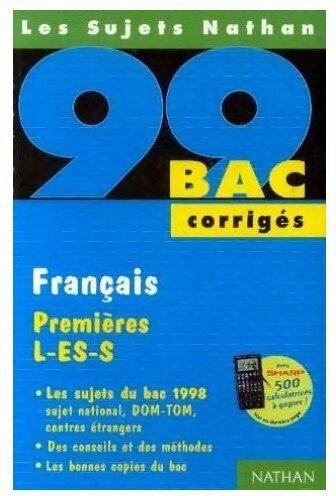 Livrenpoche : Français premières L, ES, S . Corrigés 1999 - Eliane Itti - Livre