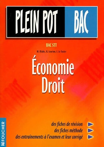 Livrenpoche : Économie, Droit. Bac STT - M. Bialès - Livre