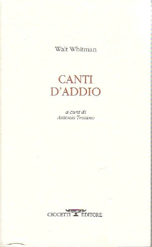 Livrenpoche : Canti d'addio - Walt Whitman - Livre