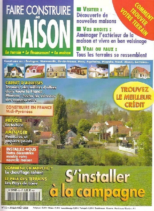 Livrenpoche : Faire construire sa maison n°53 : S'installer à la campagne - Collectif - Livre