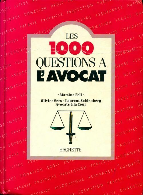 Livrenpoche : Les 1000 questions à l'avocat - Martine Fell - Livre