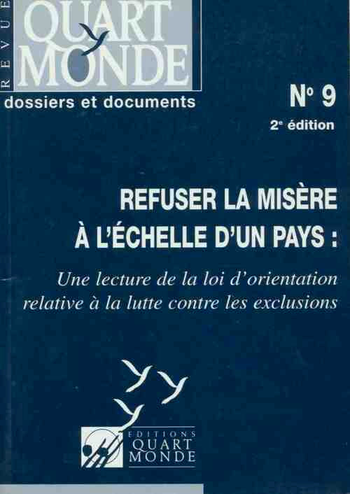 Livrenpoche : Refuser la misère à l'echelle d'un pays - Collectif - Livre