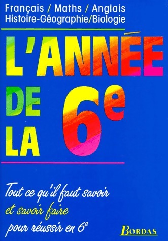 Livrenpoche : L'année de la 6ème - Inconnu - Livre