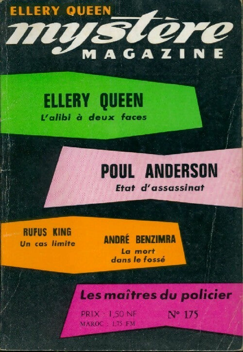 Livrenpoche : Mystère magazine n°175 - Collectif - Livre