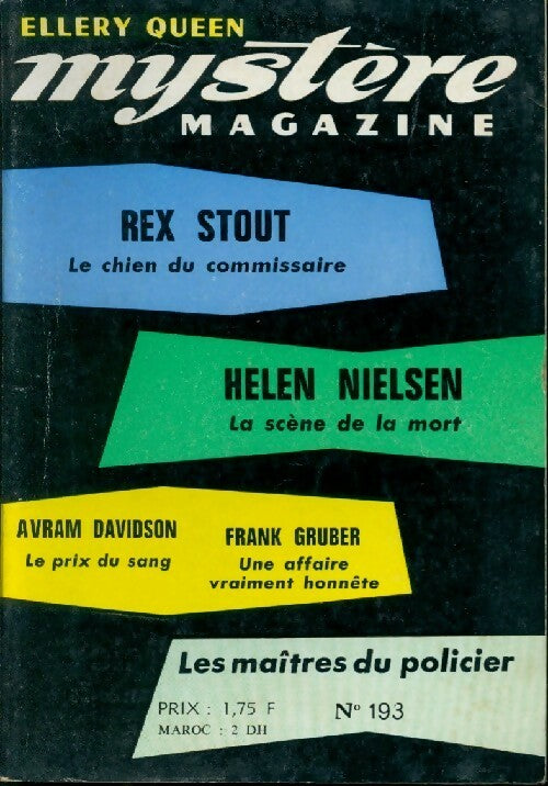 Livrenpoche : Mystère magazine n°193 - Collectif - Livre