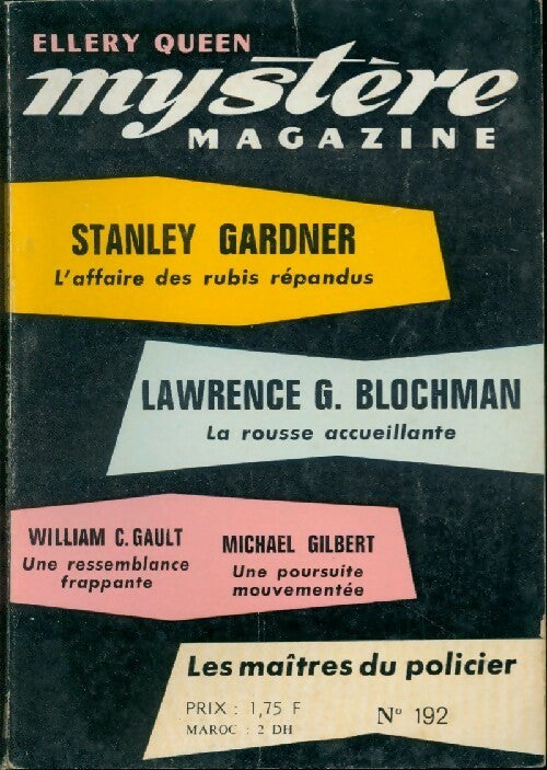 Livrenpoche : Mystère magazine n°192 - Collectif - Livre