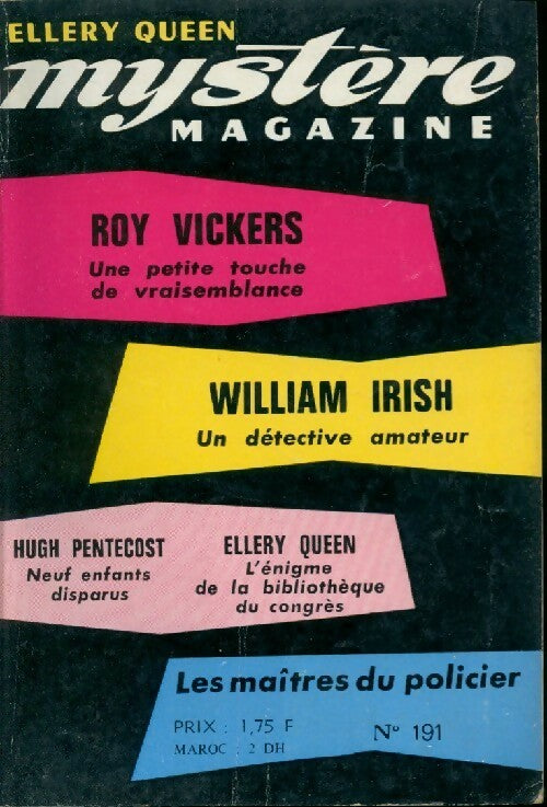 Livrenpoche : Mystère magazine n°191 - Collectif - Livre