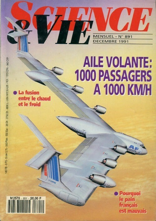 Livrenpoche : Science & vie n°891 : aile volante : 100 passagers à 1000 km/h - Collectif - Livre