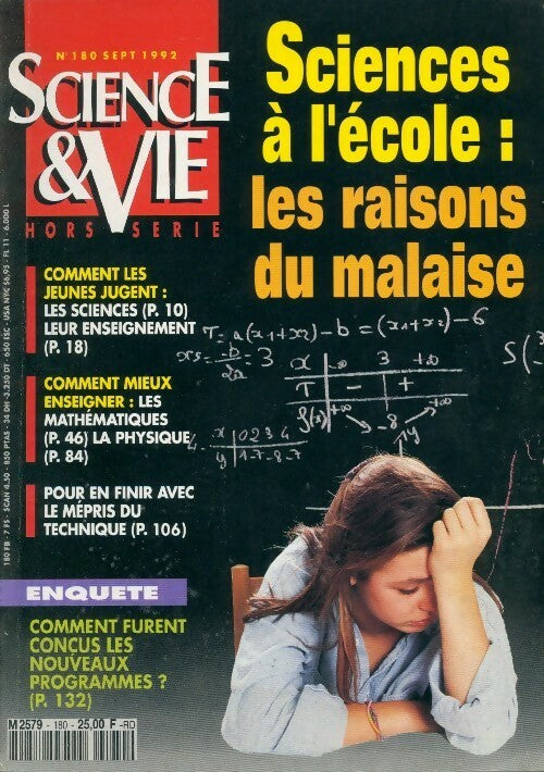 Livrenpoche : Science & vie hors-série n°180 : Sciences à l'école ! Les raisons du malaise - Collectif - Livre