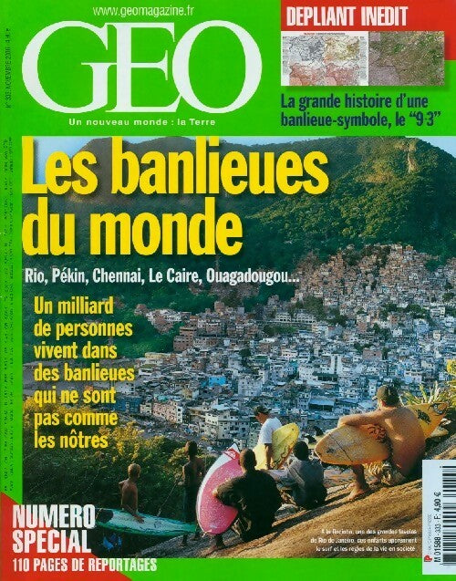 Livrenpoche : Géo n°333 : Les banlieues du monde - Collectif - Livre