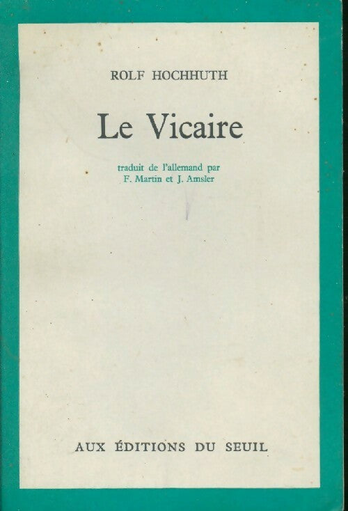 Livrenpoche : Le vicaire - Rolf Hochhuth - Livre
