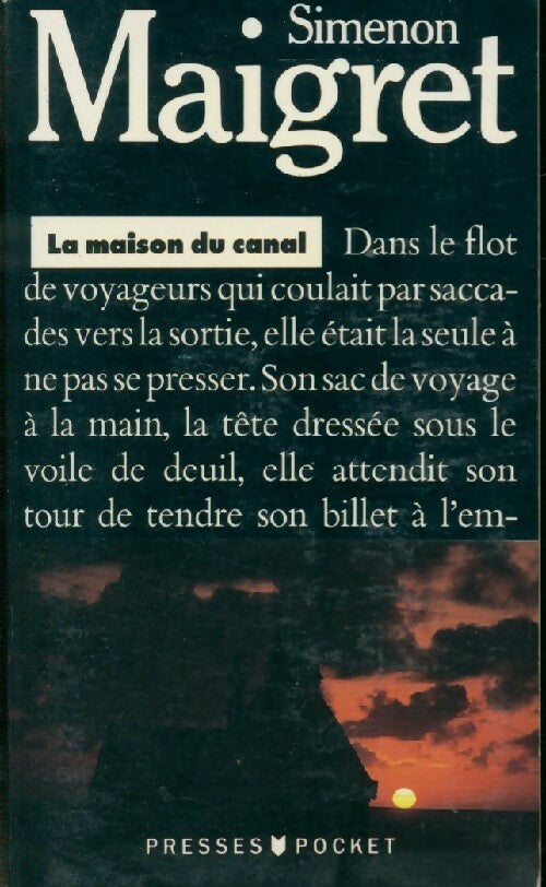 Livrenpoche : La maison du canal - Georges Simenon - Livre