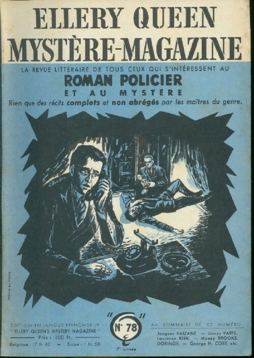 Livrenpoche : Mystère magazine n°78 - Collectif - Livre