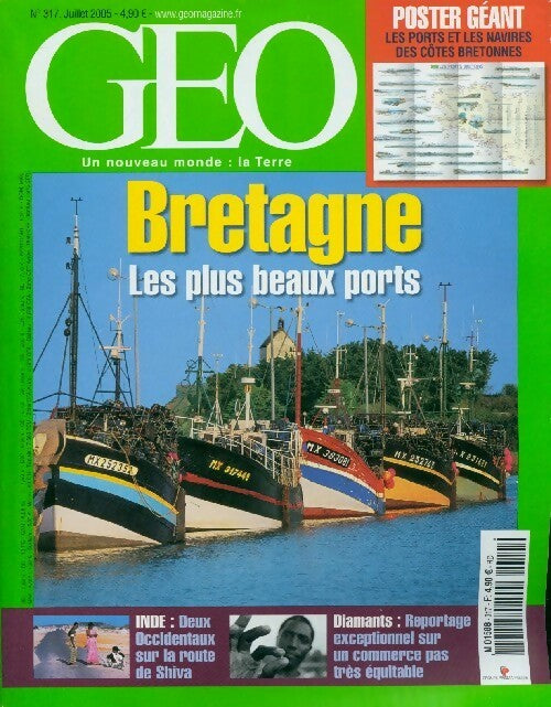 Géo n°317 : Bretagne, les plus beaux ports - Collectif -  Géo - Livre