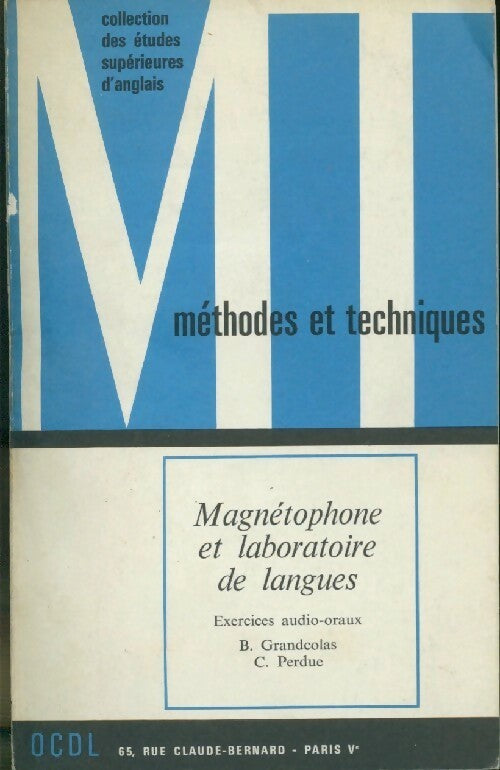 Livrenpoche : Magnétophone et laboratoire de langues - Bernadette Grandcolas - Livre